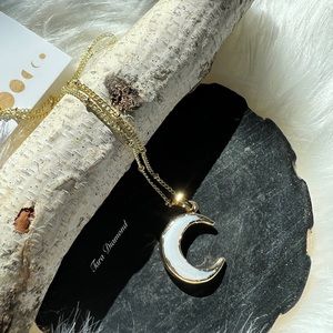 COPY - Custom 18k shell crescent moon necklace🌙